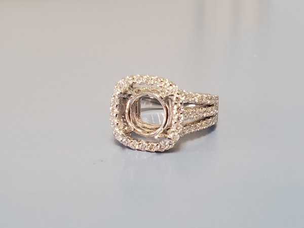 White Gold & Diamond Ring Mounting  by Previously Enjoyed (Estate Jewelry)
