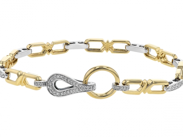 Fancy Link Gold & Diamond Bracelet by Allison Kaufman