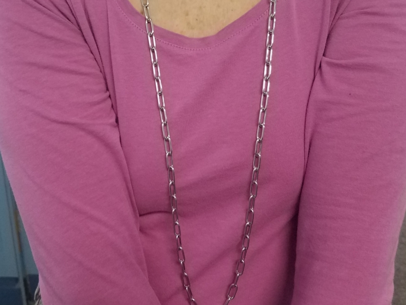 Silver Paperclip Necklace by Royal Chain