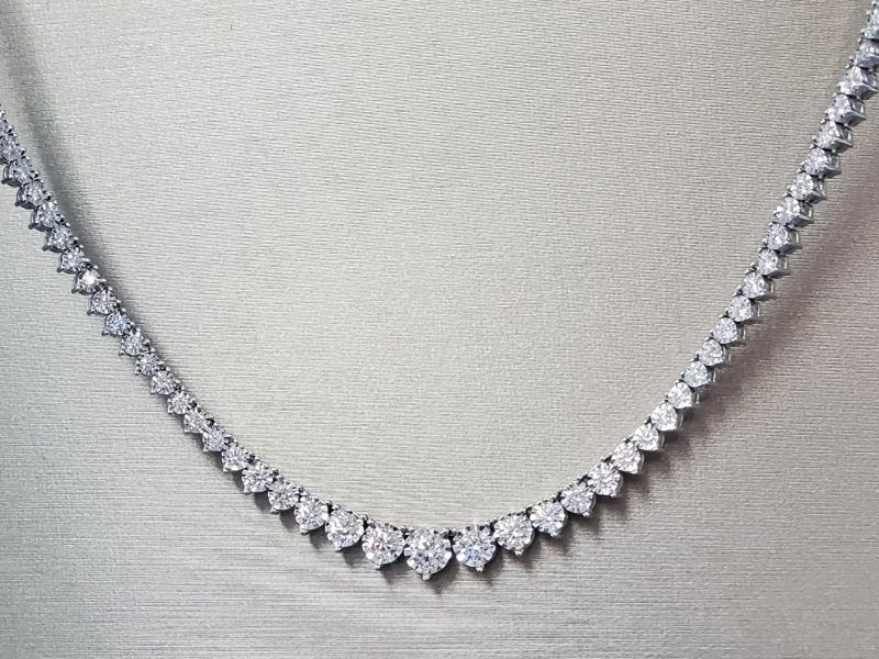 Graduated Diamond Riviera Necklace by Allison Kaufman