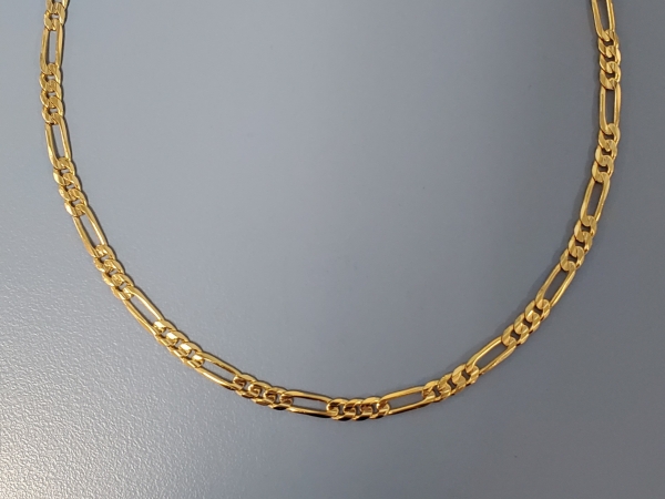14k Yellow Gold Figaro Necklace by Previously Enjoyed (Estate Jewelry)